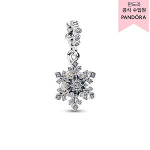 [판도라(주얼리)][백화점 보증서 제공] 오팔러센트 스노우플레이크 더블 댕글 참 794142C01