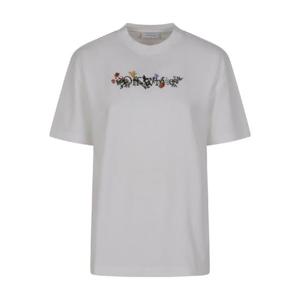 오프화이트   반팔 티셔츠 FW25 OWAA089F25JER0020110 6625512 WHITE - BLAC