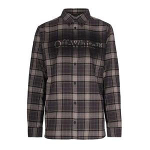 오프화이트 긴팔 셔츠 OMGE04MF25FAB0030710 DARKGREY