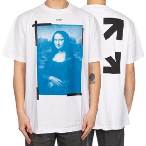 오프화이트 남성 모나리자 오버 반팔 티셔츠 OMAA038R21JER0010110