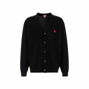 겐조 보크 플라워 자수 울 가디건 블랙 남성 FF6 5CA759 3LB 99J
