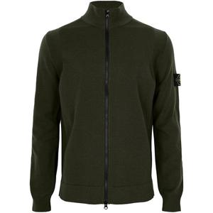 스톤아일랜드 25FW 밀리터리그린 와펜 울 니트 집업 자켓 155100062 S00A1 V0054