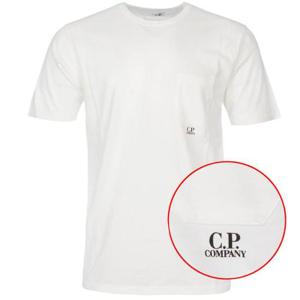 [몬플] CP컴퍼니 로고 포켓 반팔티 화이트 14CMTS182A