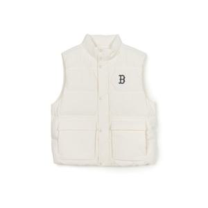 M MLB조끼 GQC 3ADVB0146-43CRS 메가로고 중량 패딩조끼 보스턴 레드삭스