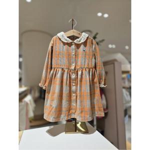 블루독베이비 10 24FW이월 (BE)타탄 체크 미디 드레스 (44C14400010)