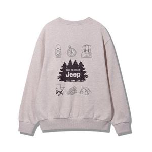 지프 캠핑 백프린팅 맨투맨 JQ3TSU891MB