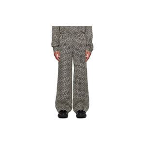 25 FW 발망 남성 오프 화이트   블랙 모노그램 플로잉 슬랙스 252251M191000