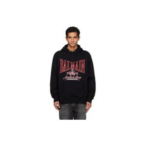 25 FW 발망 남성 블랙 플로킹 발망 컬리지 후드티 252251M202009