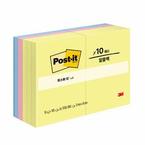 3M 포스트잇 알뜰팩 656-10ASST 51X76mm (5510)
