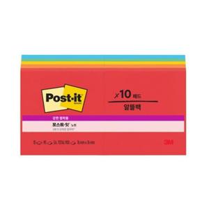 소모품 (3M) 강한점착용 포스트잇 노트 654-10SSAN/76x76 (1개)