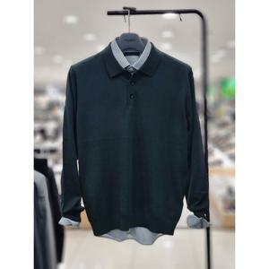 [트루젠]프리미엄 울 혼방 카라 니트(EW0-MSP130)_DG