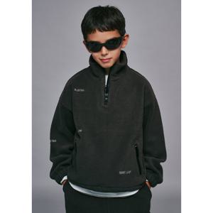 [블루테일]하프집업 차콜그레이 플리스 아노락 맨투맨AZI1TS02CGL