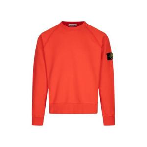 25 FW 스톤 아일랜드 로고 패치 크루넥 스웨트셔츠 오렌지 K2S156100022S0A20