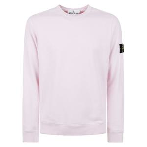 25 FW 스톤 아일랜드 로고 패치 크루넥 코튼 스웨트셔츠 핑크 K2S156100028S0A20