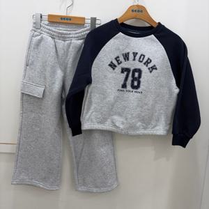 [에스핏]라글란 세트 상하복 - 화이트멜란지그레이 (SJZ710FKTR0