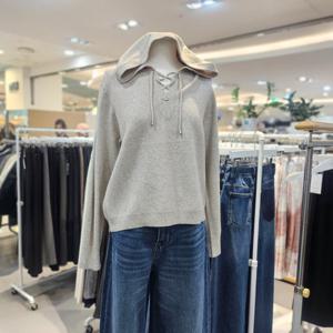 [르샵]리오더)셋업 후드 스트링 아트왹 니트 풀오버(L1G32KPO910