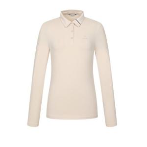 [핑]여성 카라 라인 포인트 긴팔 티셔츠 121E3TO051_BG_IC