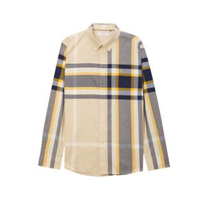 [헤지스]헤지스 베이지 버튼다운 면 긴팔캐주얼셔츠 HZSH4D952I1