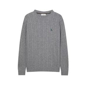 [헤지스]헤지스 그레이 캐시미어 혼방 케이블 니트 HZSW4D402G2