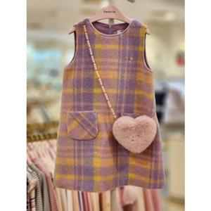 프렌치캣8 연보라 체크 원피스 (Q55DCO100N6)