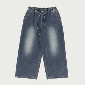 [행텐주니어]행텐틴즈 여아 백 브러쉬 턱 트랜스폼 데님팬츠_244