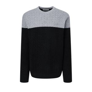 [헤지스]헤지스 골프 케이블 컬러블럭 울 니트 WPSW4D761BK