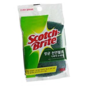 3M스카치 천연펄프 다목적수세미(1매) 스폰지 청 거품 설거지 청소