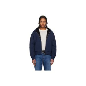 25 FW 지방시 남성 네이비 집업 스쿠버 후드티 252278M202007