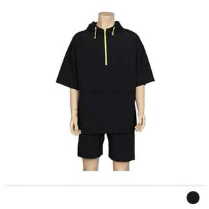 이노락 후드티셔츠 반바지 세트 블랙