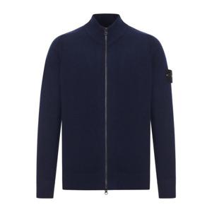 25 FW 스톤 아일랜드 로고 패치 울퓨어 집업 가디건 네이비 K2S155100044S00B4