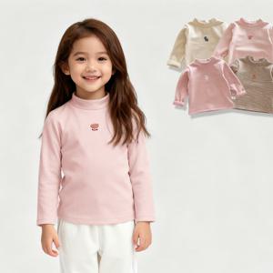 리틀자수 남아여아 기모 긴팔 반폴라티셔츠 206034