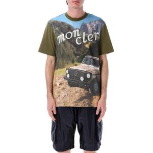 25SS Moncler 프린트 코튼 3 Moncler Mercedes Benz t 셔츠 8C0000389AB9816