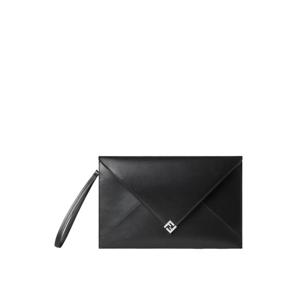 25FW Fendi 라지 Ff Squared 레더 Flat 파우치 7N0161AAIWF0GXN