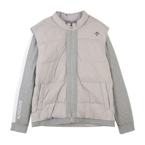 데상트골프패딩 JQS DP42MFKOOA-LGYG 하이브리드 니트 패딩 점퍼