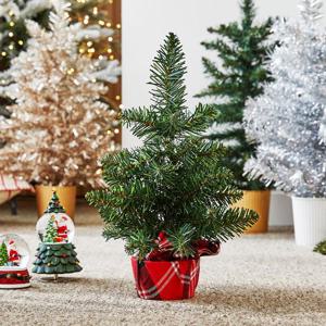 [모던하우스] 미니 트리 38cm 체크패브릭팟