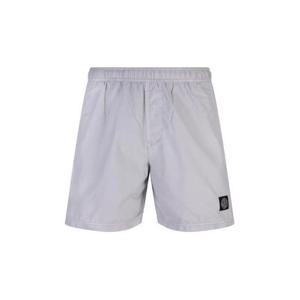 25 FW 스톤 아일랜드 로고 패치 미드 라이즈 수영복 그레이 K1S15B100B09S0046