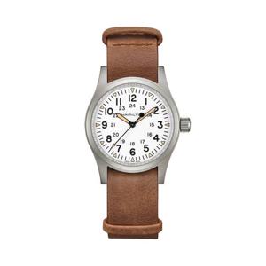 해밀턴 H69439511 카키 필드 메카니컬 남성 가죽시계