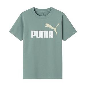 [푸마]푸마 에센셜 투컬러 로고 여성 반팔티 그린문 685778-30
