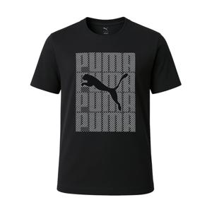 푸마 그래픽 워딩 반팔티 블랙 684825-01