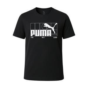 푸마 그래픽 NO.1 로고 반팔티 블랙 688029-01