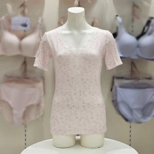 [트라이엄프] 여성 모달 플라워 3부 반팔 런닝 TEWRNR32 CO