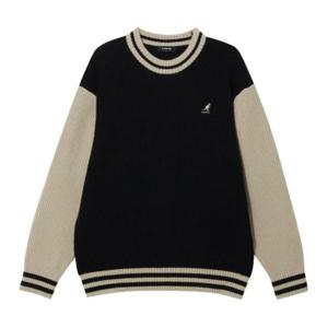 M 캉골긴팔티 CQK KRFC-KN19040BK 바시티 스트라이프 풀오버 1904 블랙