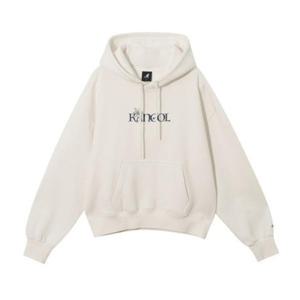 M 캉골후드티 CQK KRFW-HY51660IV 우먼스 플라워 레터링 후디 5166 아이보리