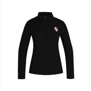 [까스텔바작]여성 로고 자수 골지 카라 티셔츠 BGEWTL701BK