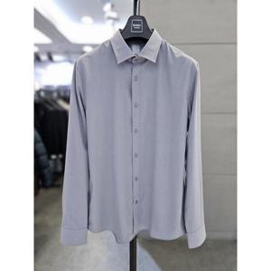 바쏘옴므 세이브존03 바쏘옴므 남자 정장 드레스 셔츠 그레이 스판 무지 긴팔 남방 WSAFZ5TD08A