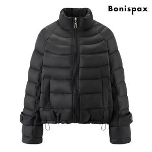 [보니스팍스]경량 하이넥 스트링 집업 패딩 점퍼 (XP4JJ024L0)