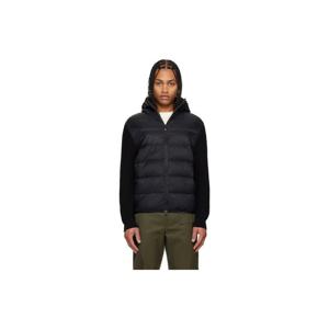 몽클레어 패딩 블랙 패딩 코튼 집업 다운 후디 252111M200000
