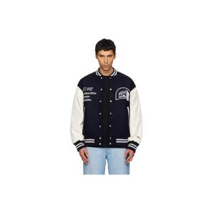 BAPE 패딩 네이비 Kazuki Kuraishi 멀티 로고 바시티 다운 재킷 252546M178013