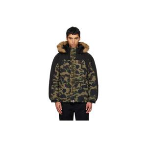 BAPE 패딩 그린 퍼스트 카모 스노우보드 다운 재킷 252546M178001
