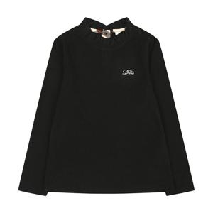 [헤지스키즈]프릴넥 반목 티셔츠 (DUW10TR51M-BK)